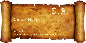 Dancz Margit névjegykártya